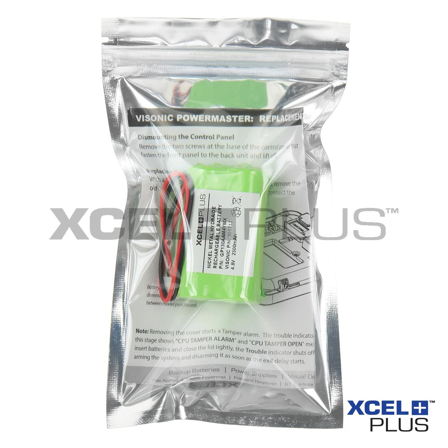 Visonic PowerMax Express Alarm Battery Pack 4.8V NiMH Control Panel 99-301712