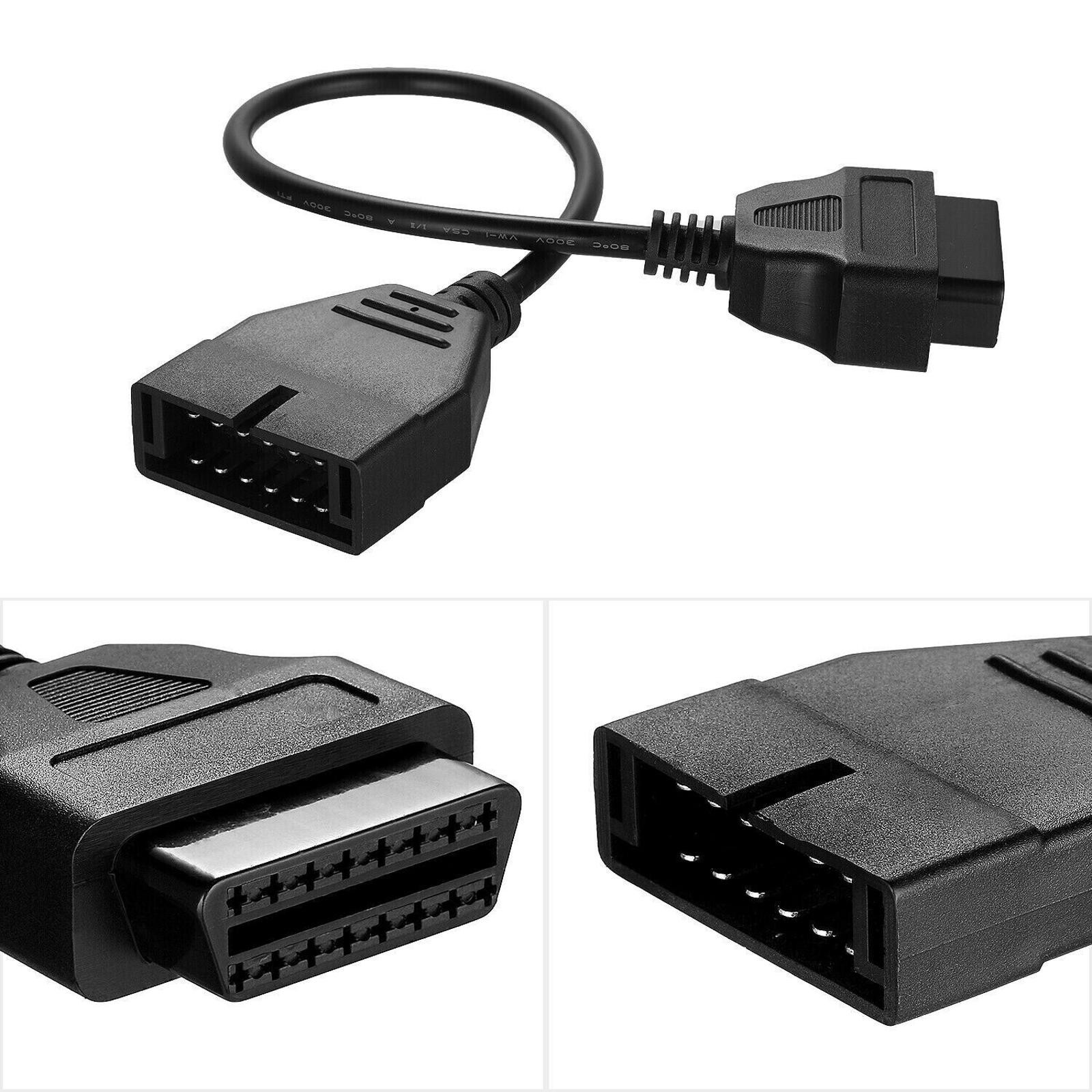 Diagnostic Scanner Code Reader 12 Pin OBD1 To 16 Pin OBD2 Convertor Cable For GM