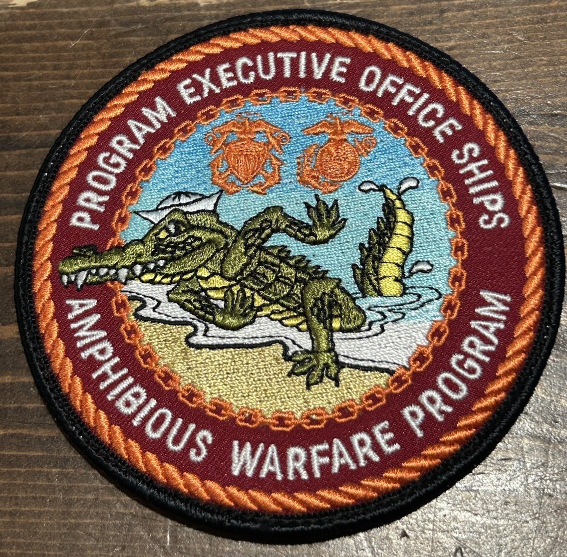 Program Executive Office (PEO) Ships Amphibious Warfare Program Patch 4x4