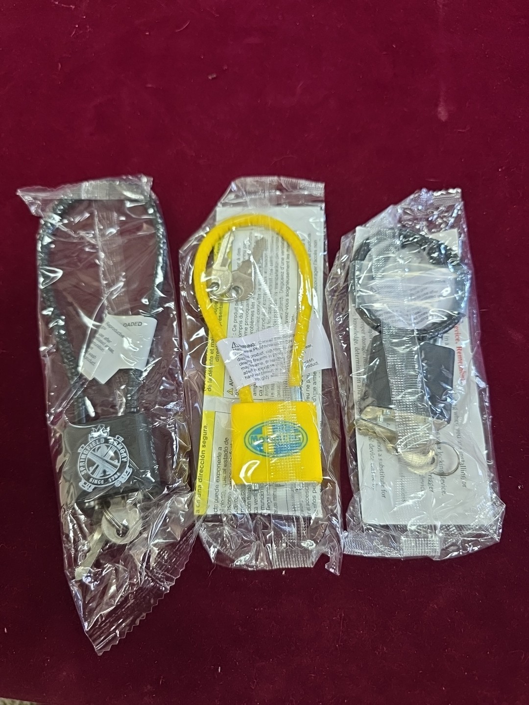 Factory Gun Locks Lot Of 3 Springfield, Mossberg, Ruger. New In Packages