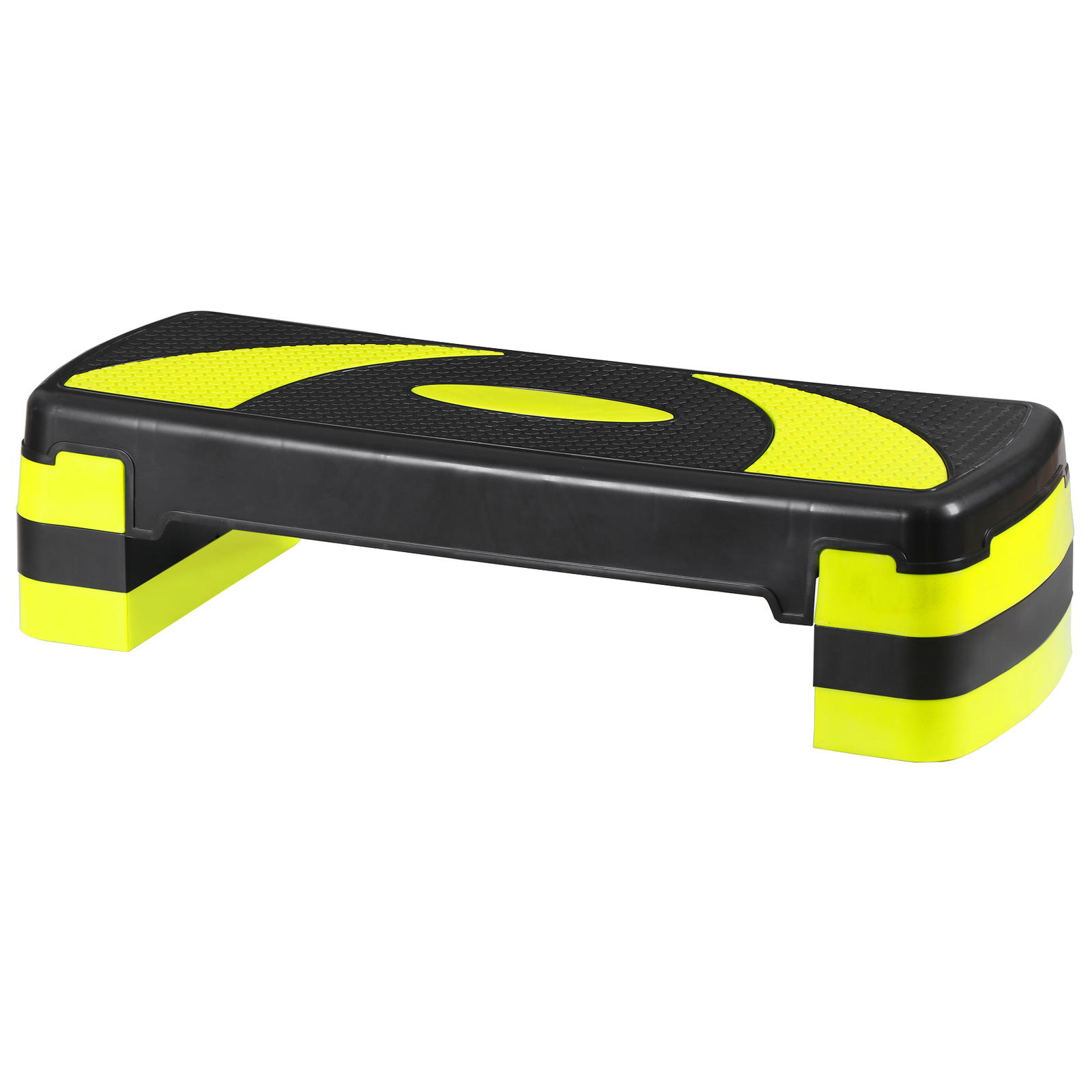Adjustable Workout Aerobic Step Platform Exercise Stepper w/ Risers 30'' Yellow