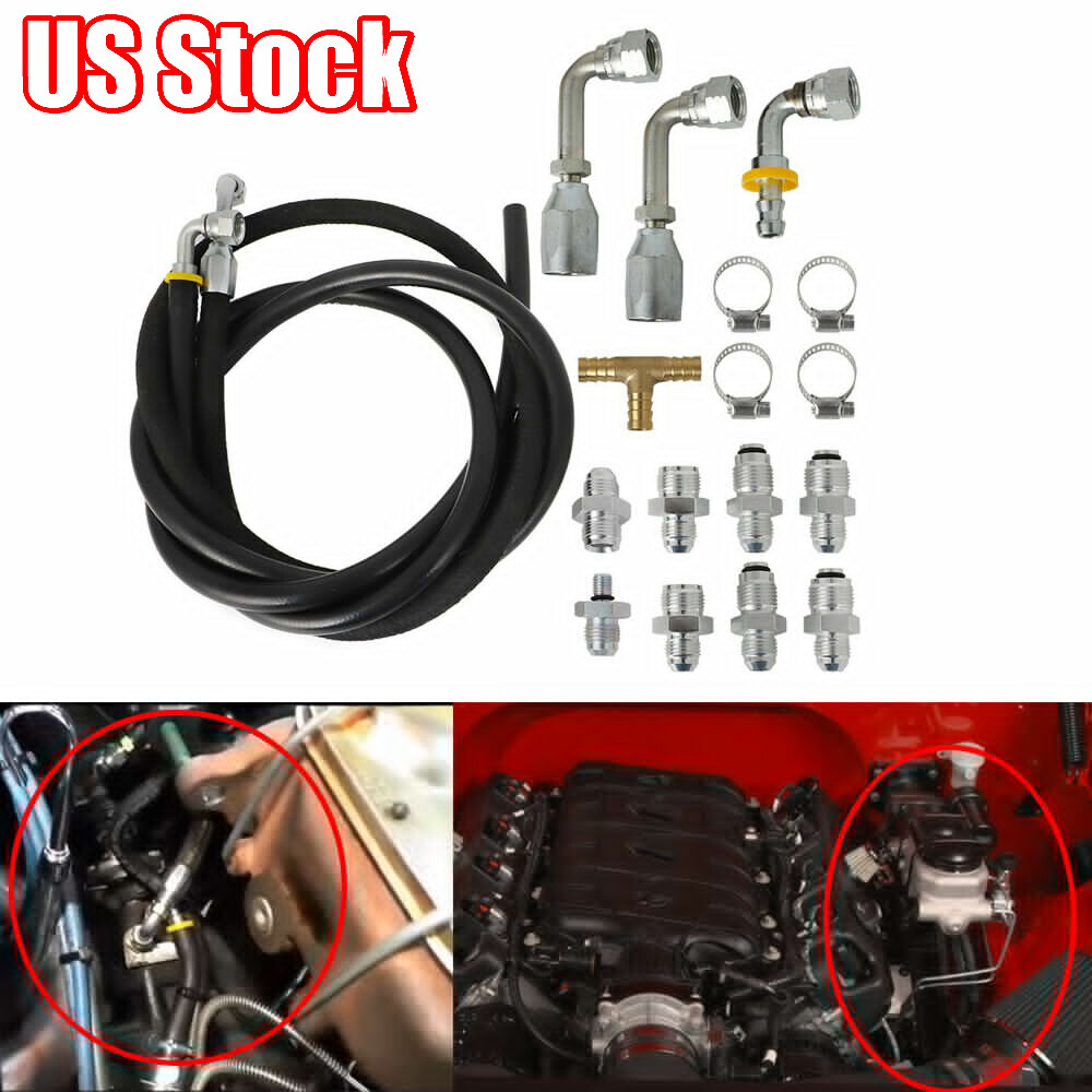 For GM Hydroboost Brake Booster 3 Line High Pressure Hose Kit w/ AN Fittings
