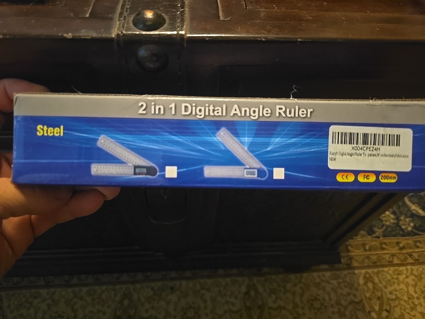 200mm 2 in1 Digital Angle Finder Meter Protractor New In Box