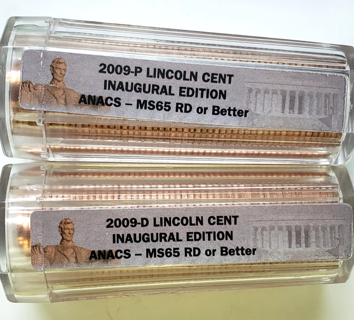 2009-P &D Lincoln Cent "INAUGURAL EDITION" ANACS  MS65 RD or Better Capsuled 773