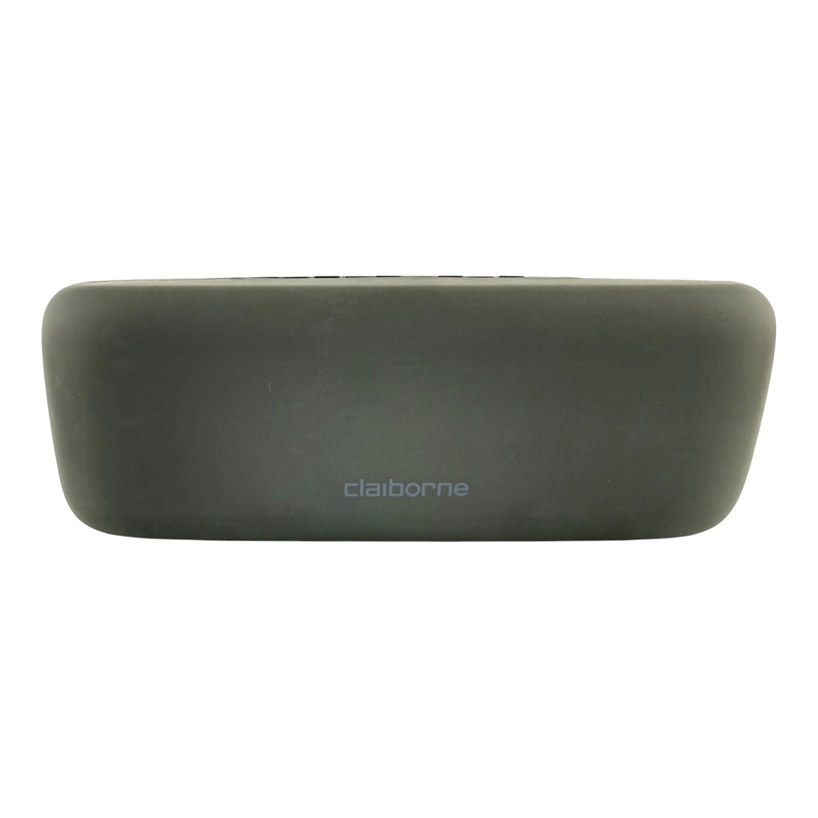 Liz Claiborne Hard Clamshell Eyeglass Case Standard Size Gray With Grey Logo
