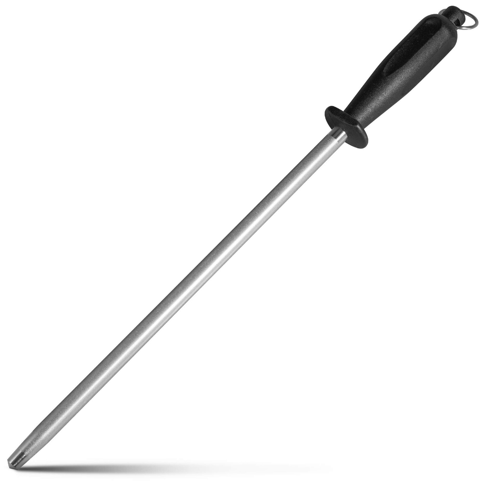 10" Diamond Steel Knife Sharpener, Professional Sharpening Tool, Black