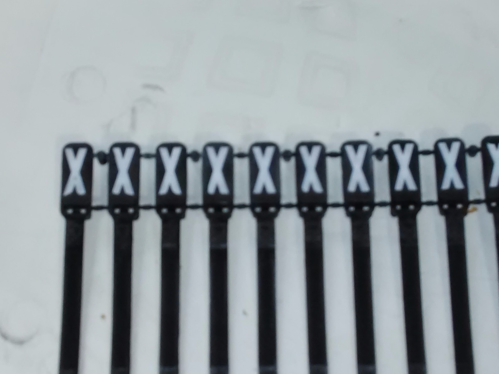 Budco Tie Wrap Marker X 3"BLK-W/TAG 100 per pack