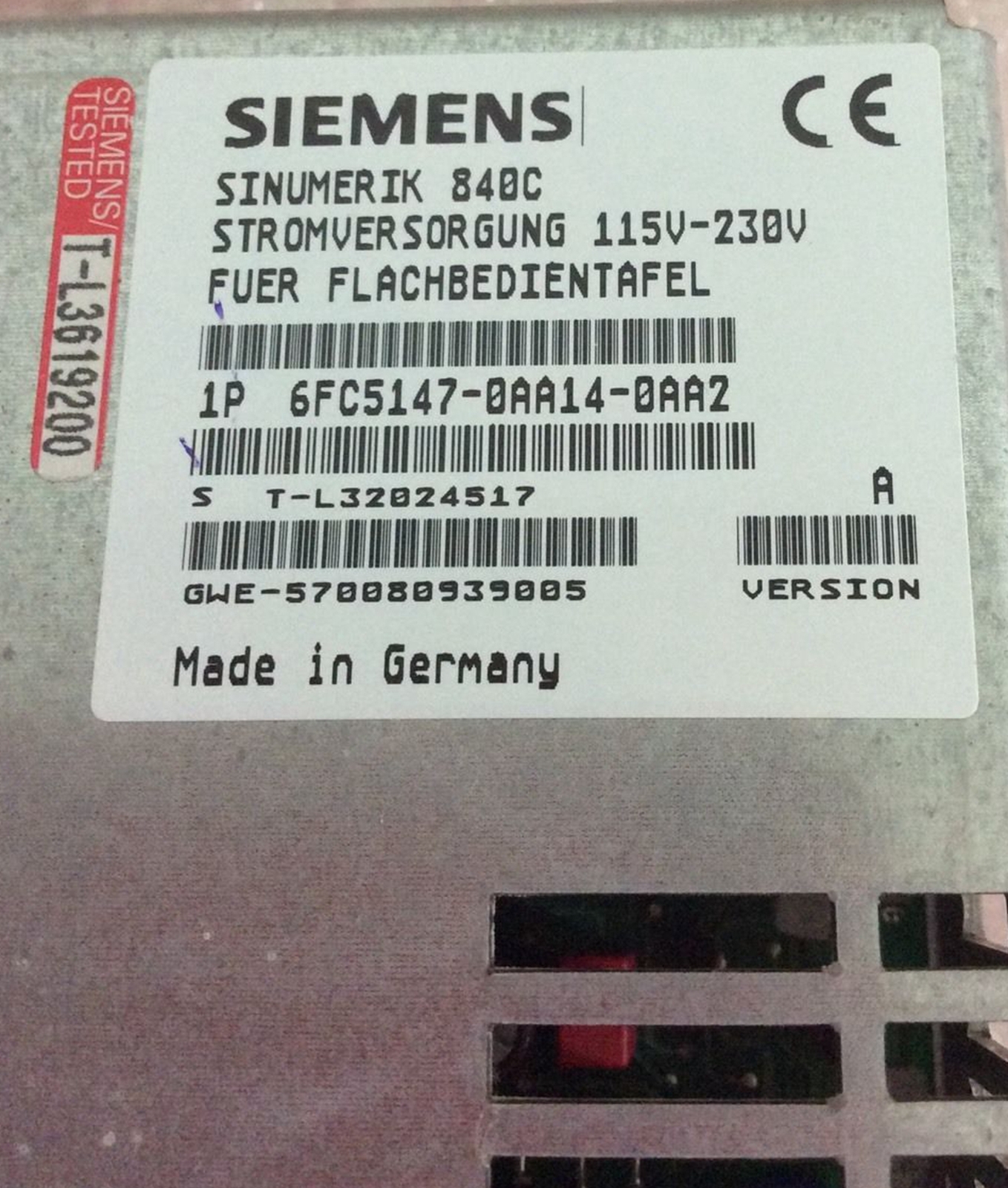 NEW SIEMENS 6FC5147-0AA14-0AA2 Power Supply