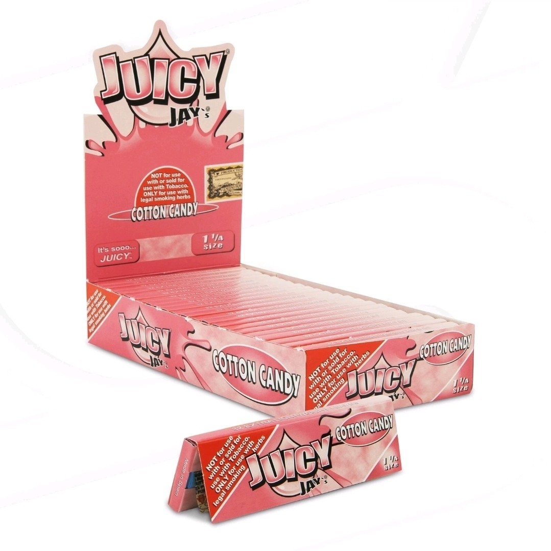 42X Juicy Jay’s 1 1/4 Size Rolling Papers Cotton Candy Full Case Free Shipping