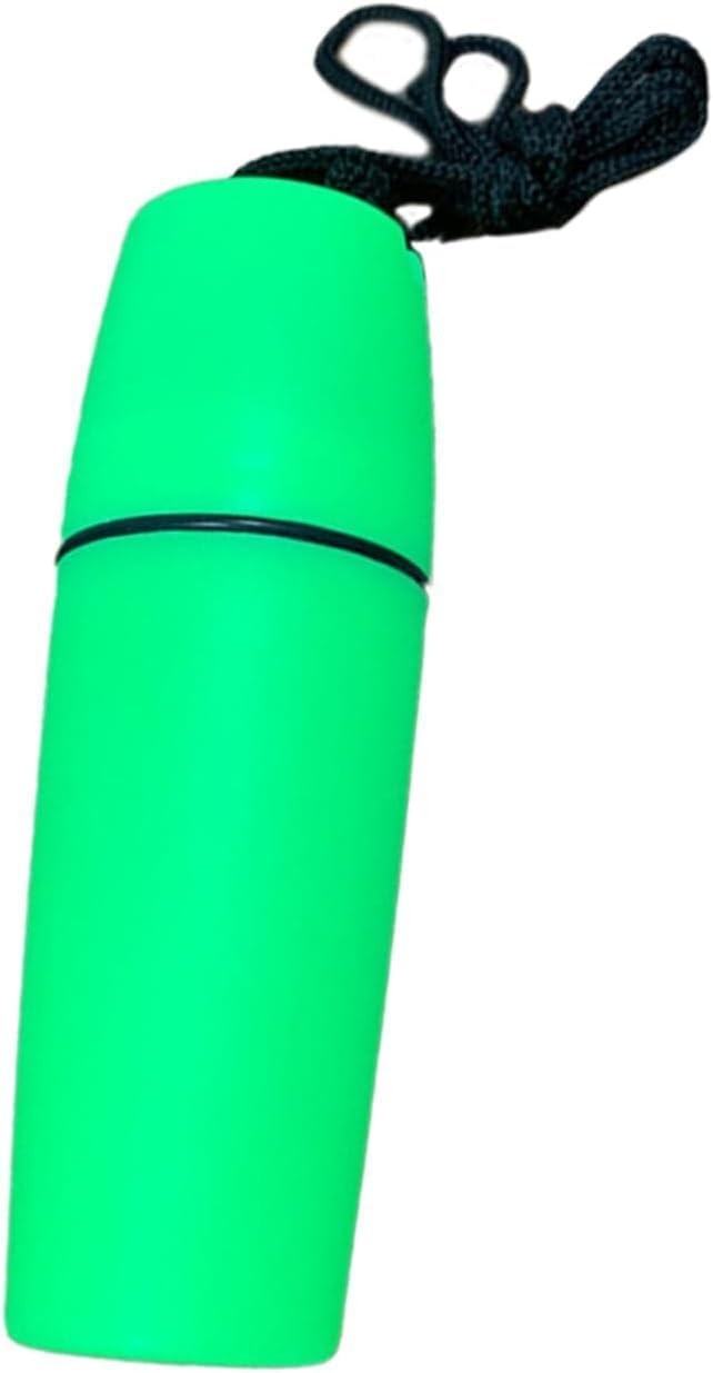 Green Waterproof Container Bottle Holder with Lanyard - Floating Dry Box for ...
