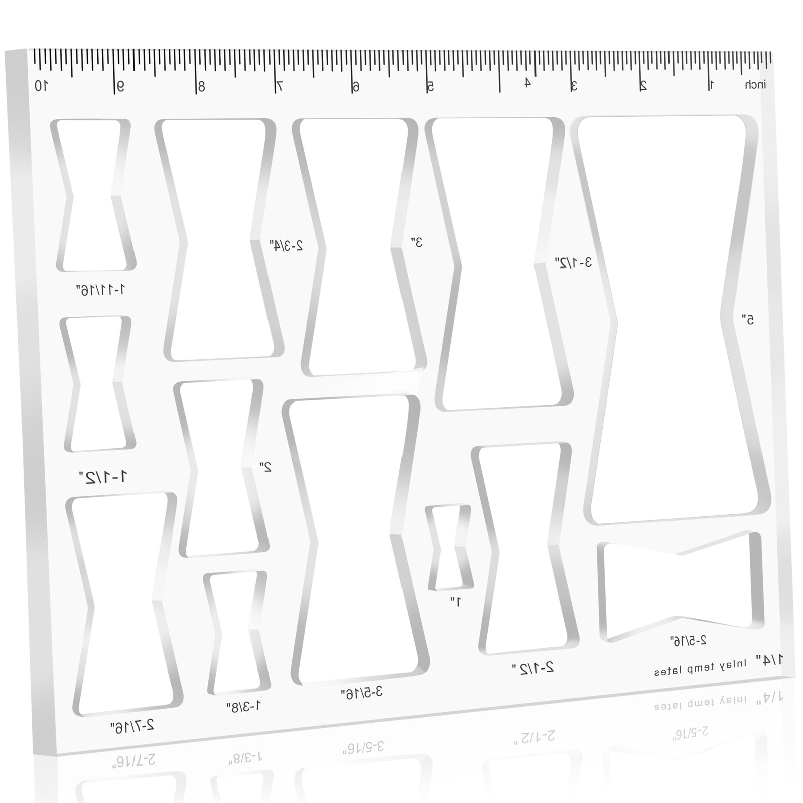 13 in 1 Router Templates Woodworking Bowtie Butterfly Inlay Kit 10x7.8in