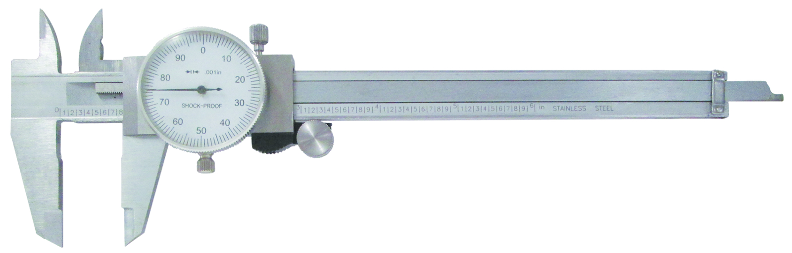 0 - 8" Dial Caliper - White Face