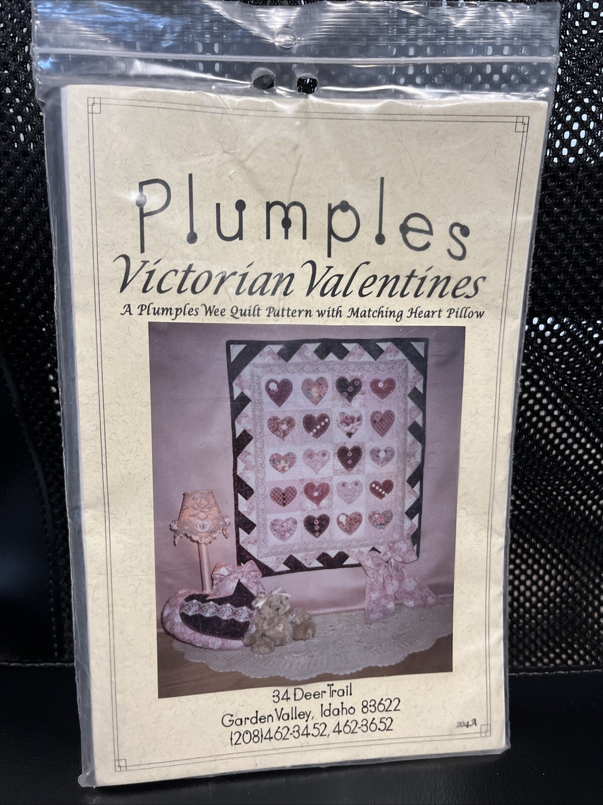 Plumples  Victorian Valentines a plump we quilt pattern matching heart pillow