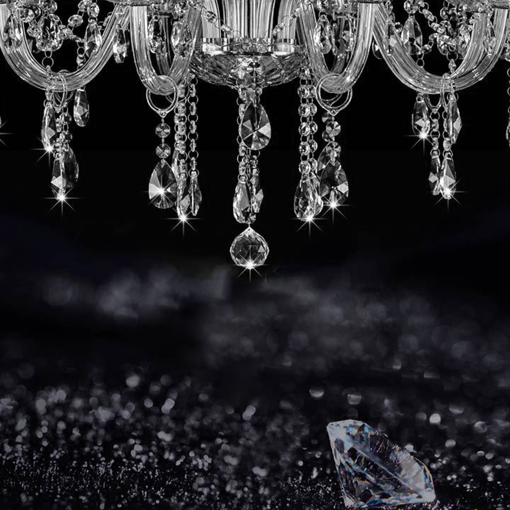 E12 Elegant Crystal Candle Decoration Chandelier Pendant Ceiling Light 6 Lamp
