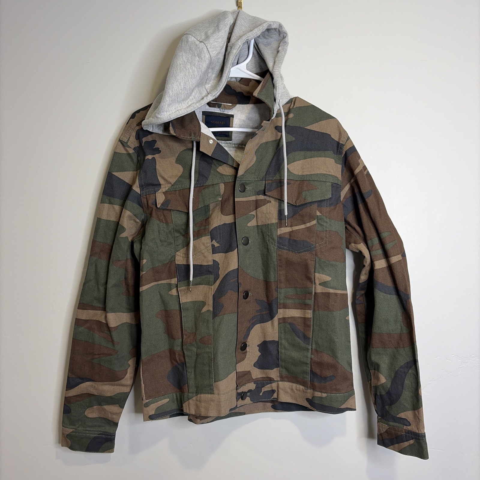 Nomad Camo Jacket Sz S Men’s Canvas Trucker Yosemite Hooded Olive Outdoors