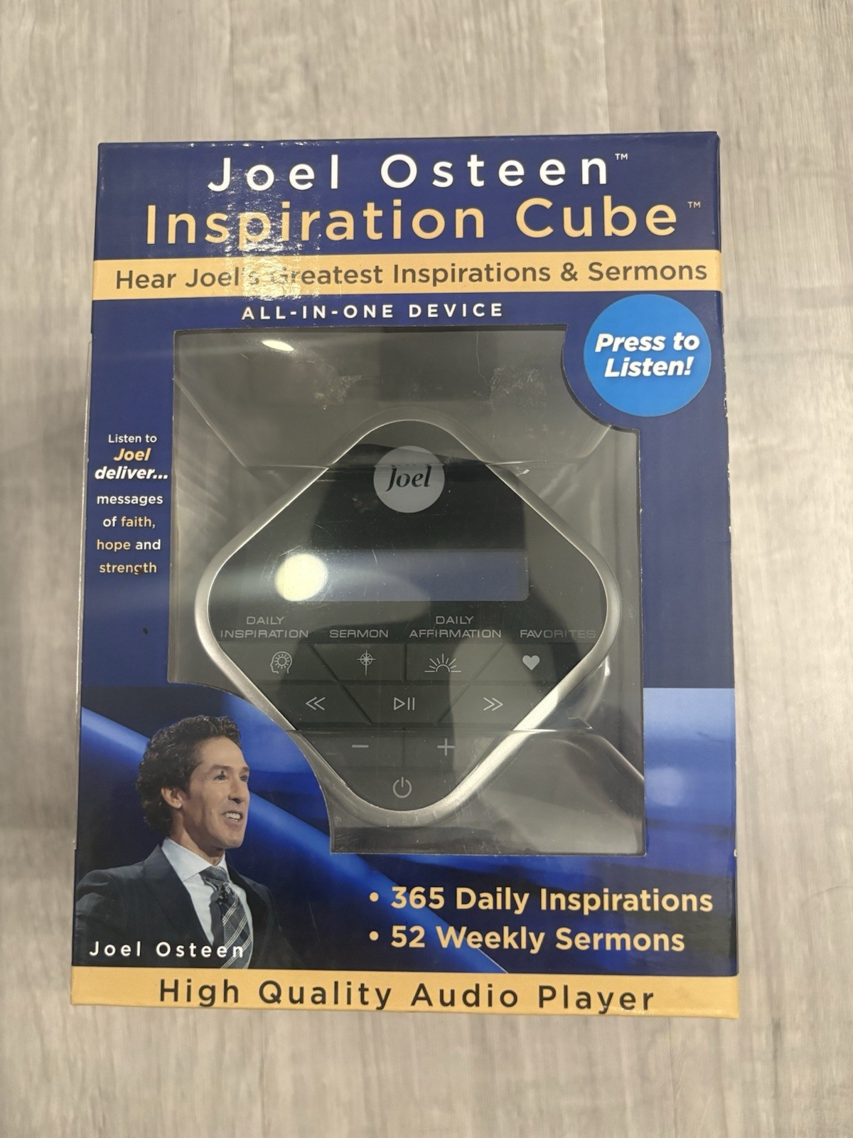 Joel Osteen Inspiration Cube 365 Inspirations 52 Weekly Sermons Faith Hope