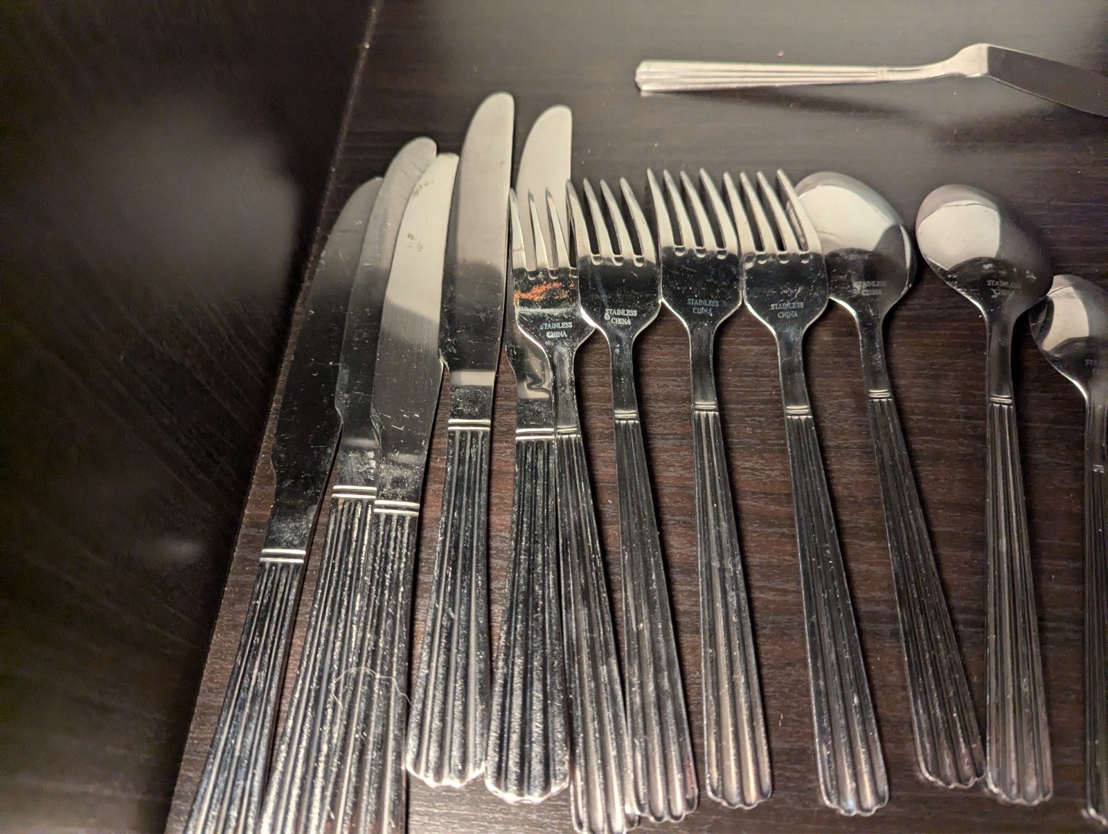 14 Pc Stainless Mixed FLATWARE Silverware - Around 1LB 4OZ - See Video Please