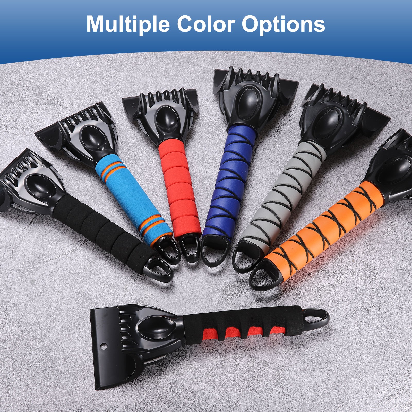 For 10" x 5" Car Windshield Ice Scraper, Black