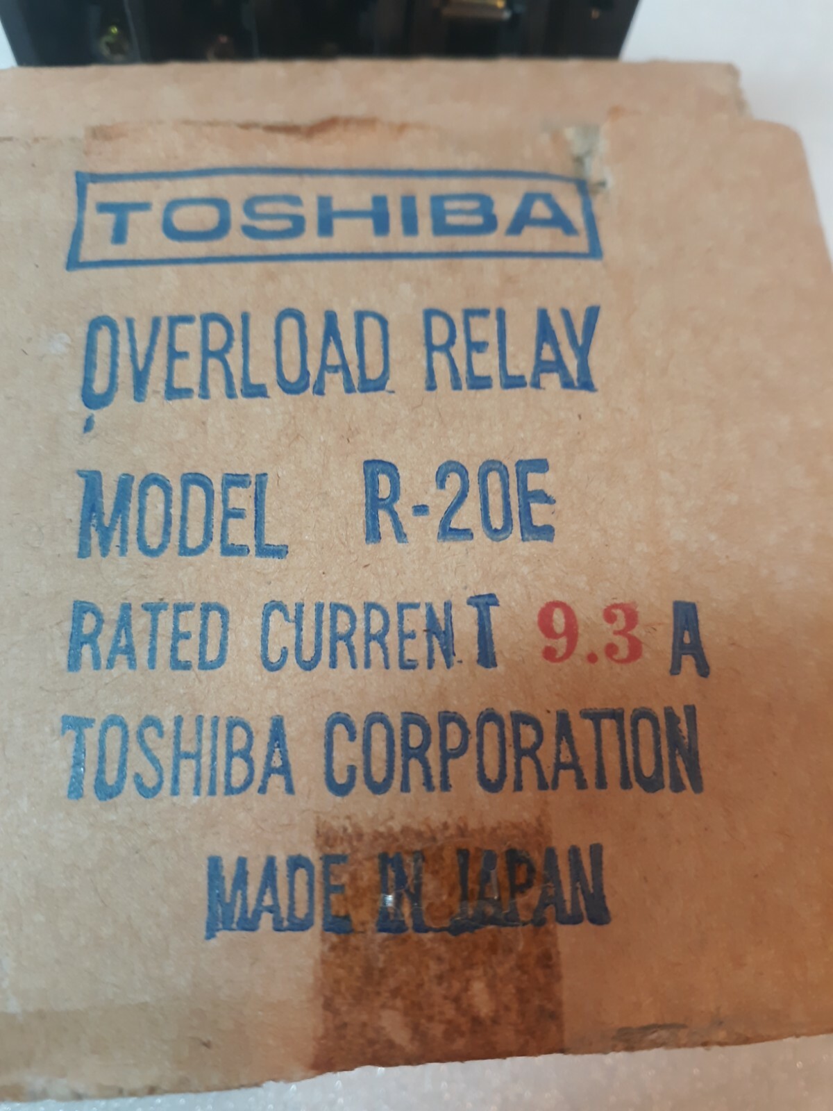 Toshiba Overload Relay R-20E 9.3 Amp ( W )