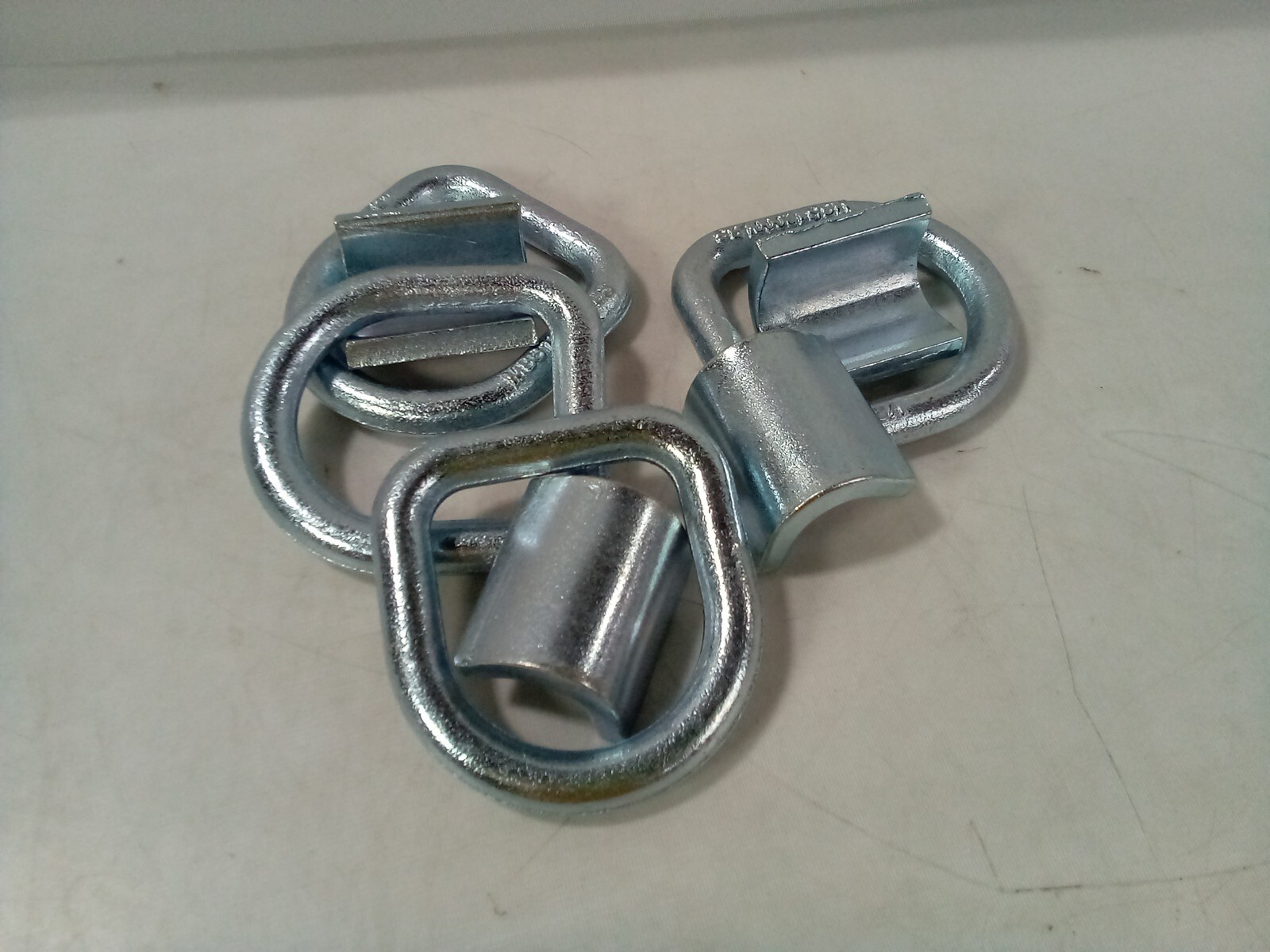(4 pk) 1/2" Heavy Duty Forged D-Ring W/ Weld-On Bracket. SWL 4000 MBS 12000 Lbs