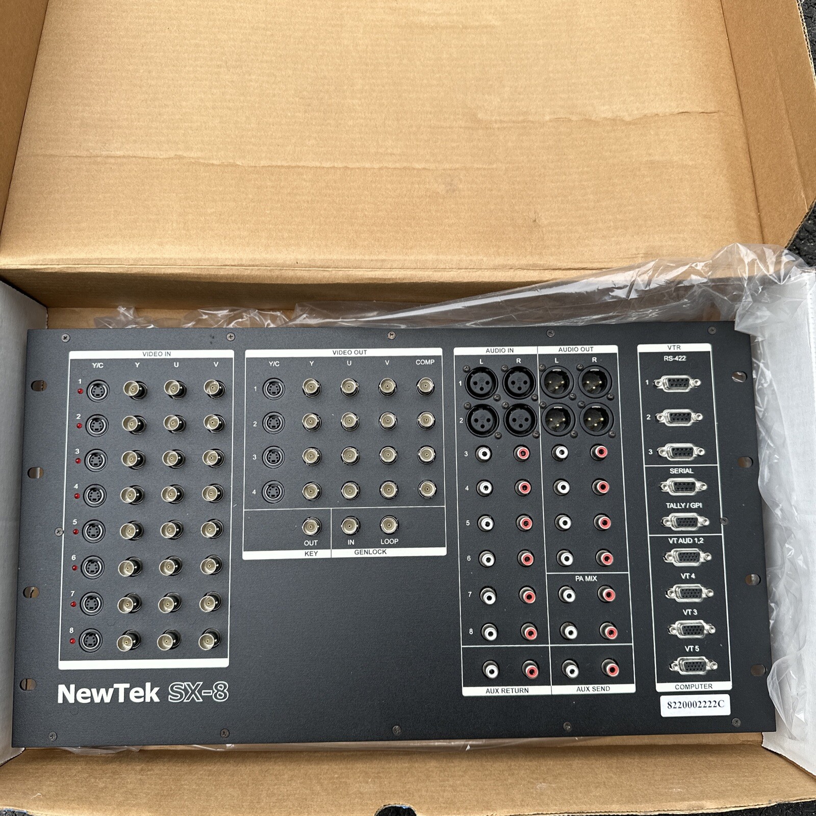 NewTek SX-8 Audio Video Switcher Breakout Box Excellent Condition FREE SHIP!
