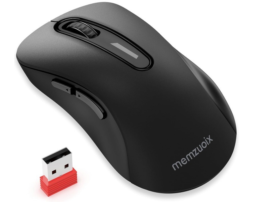 Memzuoix 2.4GHZ Wireless Optical Mouse, Style# WM-697, Color Matte Black, Sealed