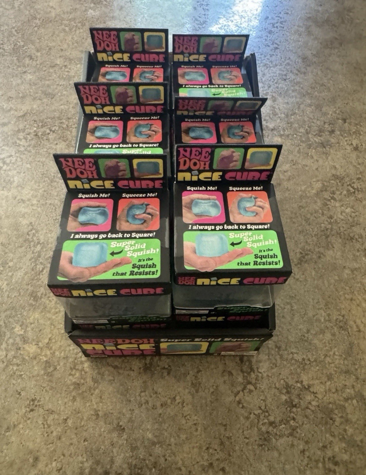 Schylling Nee Doh Nice Cube - Blue & Pink  & purple WITH  display box LOT OF  12