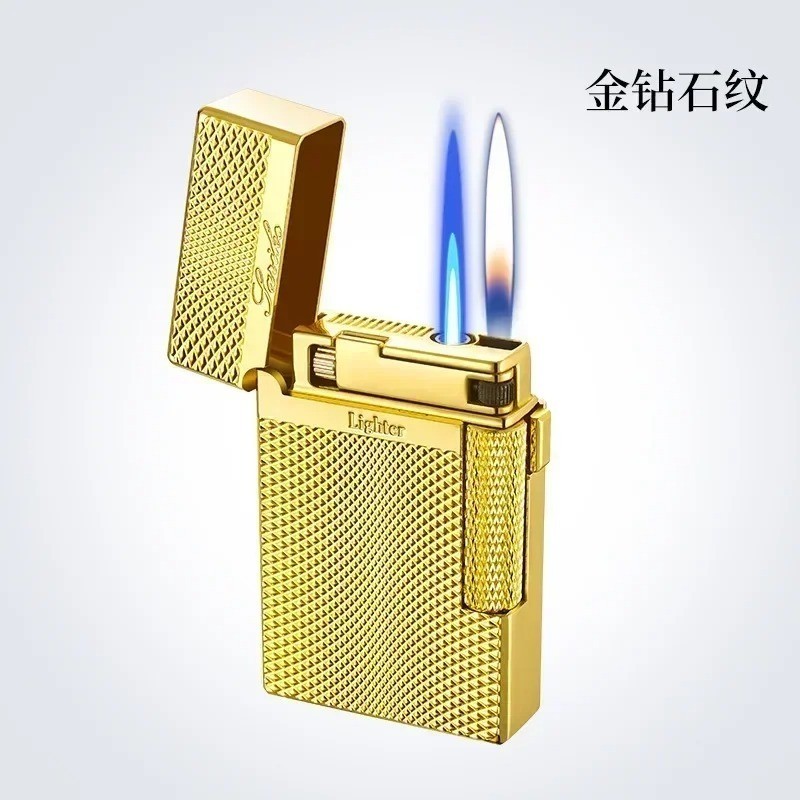 New Creative Plasma Arc Lighter Luxury Double Flame Butane Lighter Jet Flame