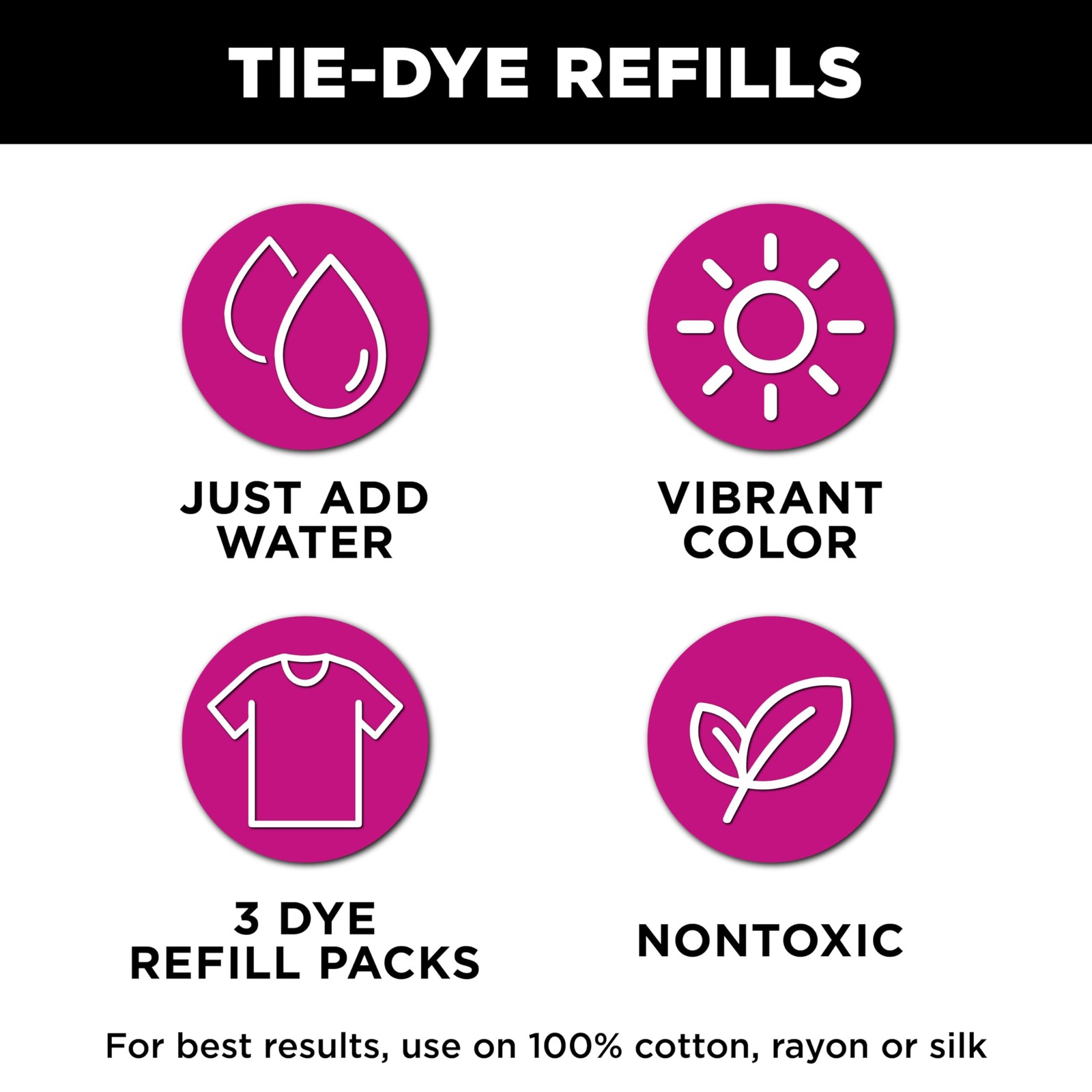 Tulip One Step Dye Refills Red Packets For Vibrant Fabric Dyeing 3 Pack