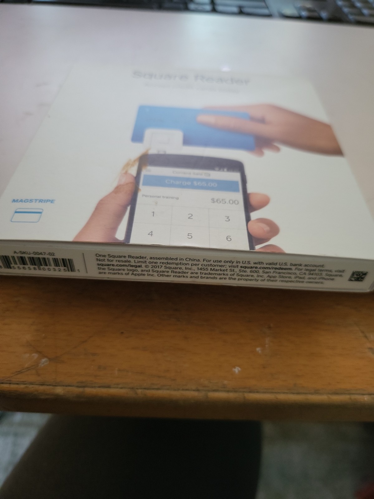 Square Credit Debit Card Reader - White for Apple iPhone and Android