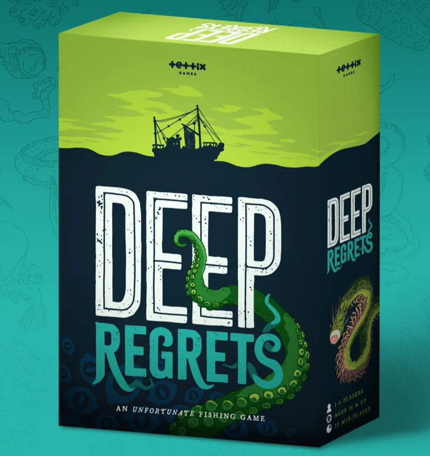 New/Sealed DEEP REGRETS Board Game ...  Eldritch Fishing