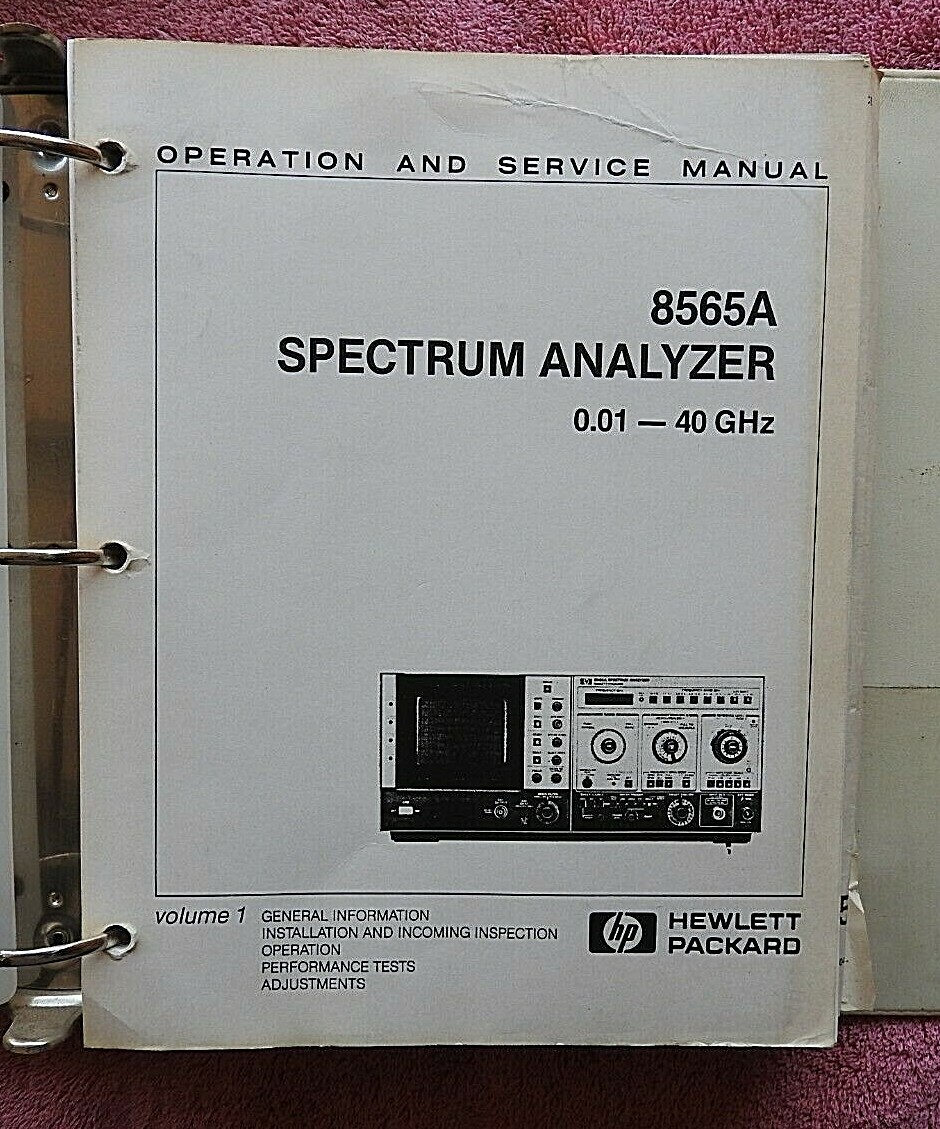 HEWLETT PACKARD HP 8765A SPECTRUM ANALYZER OPERATING & SERVICE MANUAL SET NICE