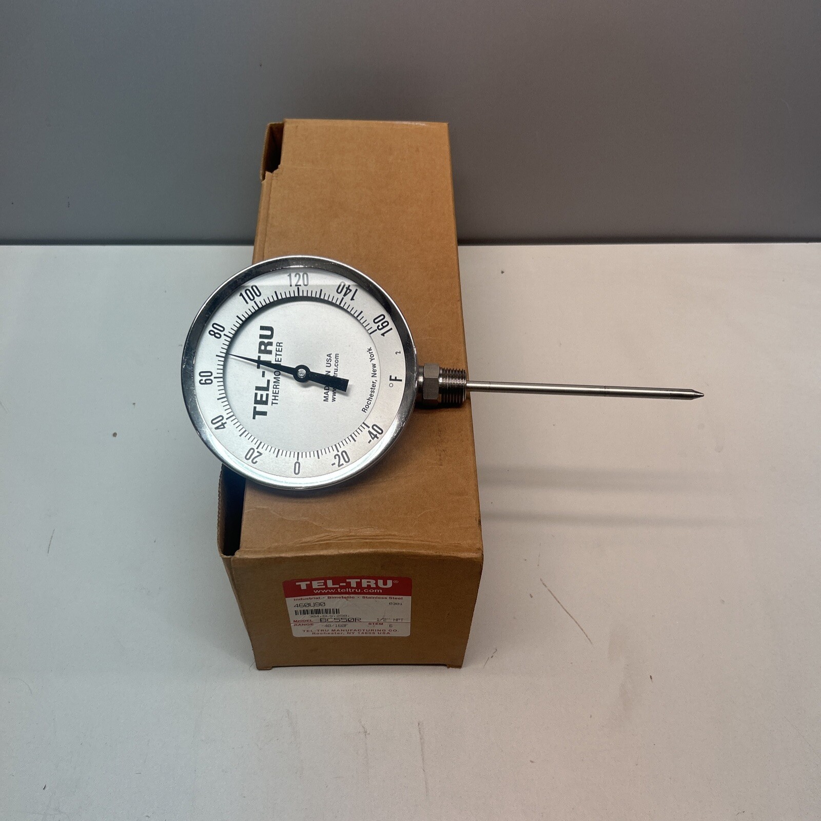 TEL-TRU BC550R  460U90 -40/160F  1/2”NPT. 6” Stem