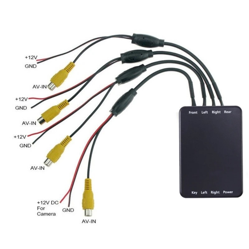 360 Degree Panoramic Car Camera Control Switch for 4 Channel Converter Systems