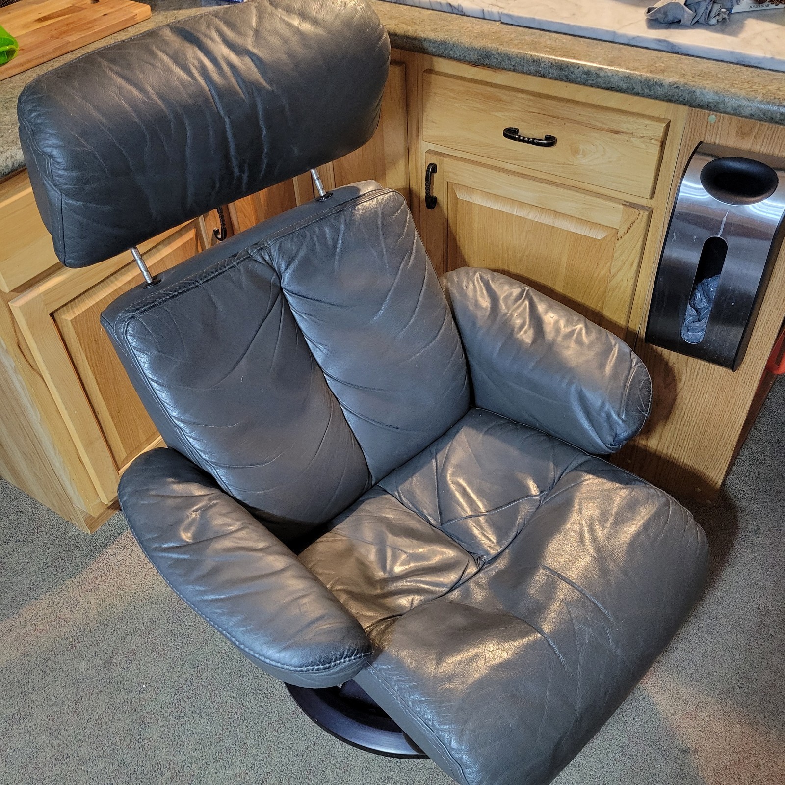 IMG Nordic 63 Recliner Chair Gray No Ottoman