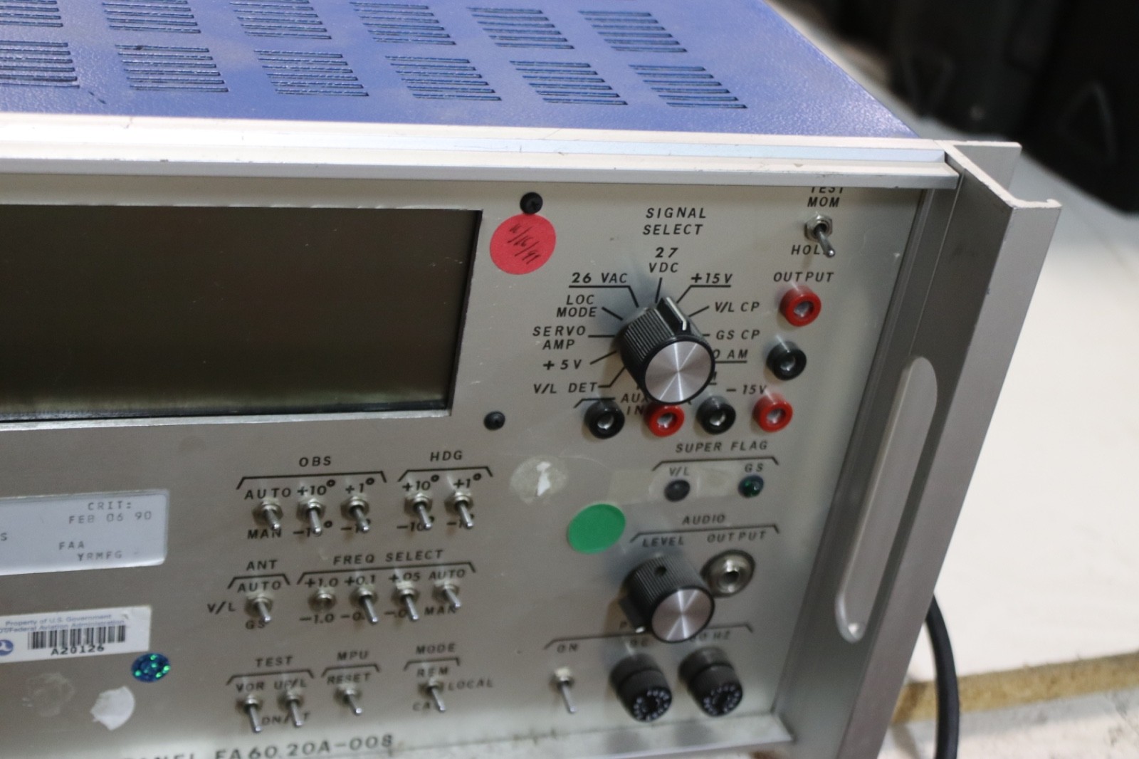 VOR/ILS TEST PANEL FA60 20A-008