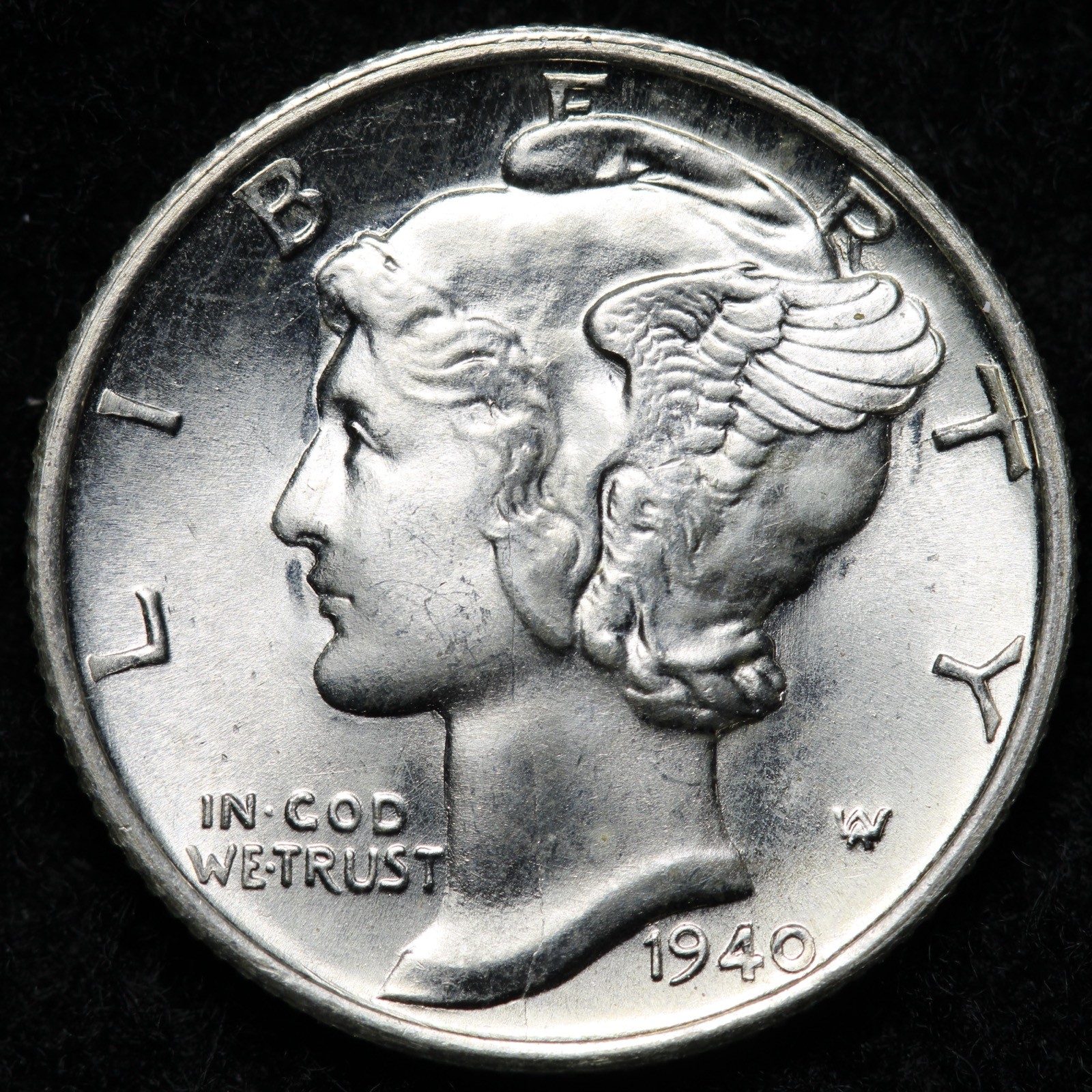 1940-S Mercury Silver Dime BU *UNCIRCULATED* MS E308 VUCT