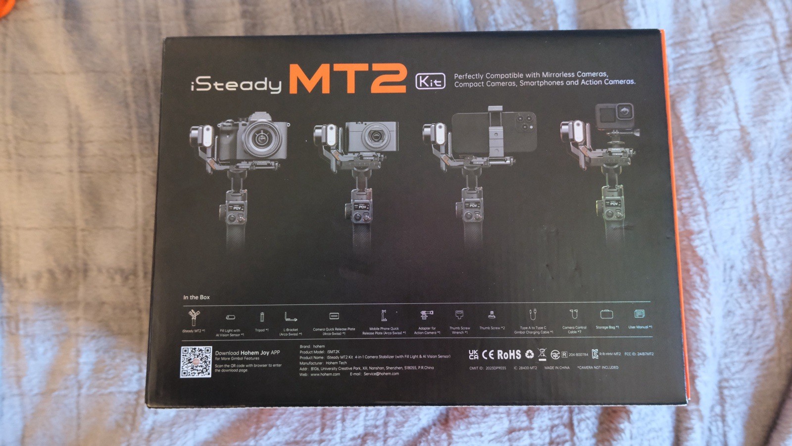 Hohem iSteady MT2 Kit Gimbal Stabilizer Fill Light for Camera/Phone