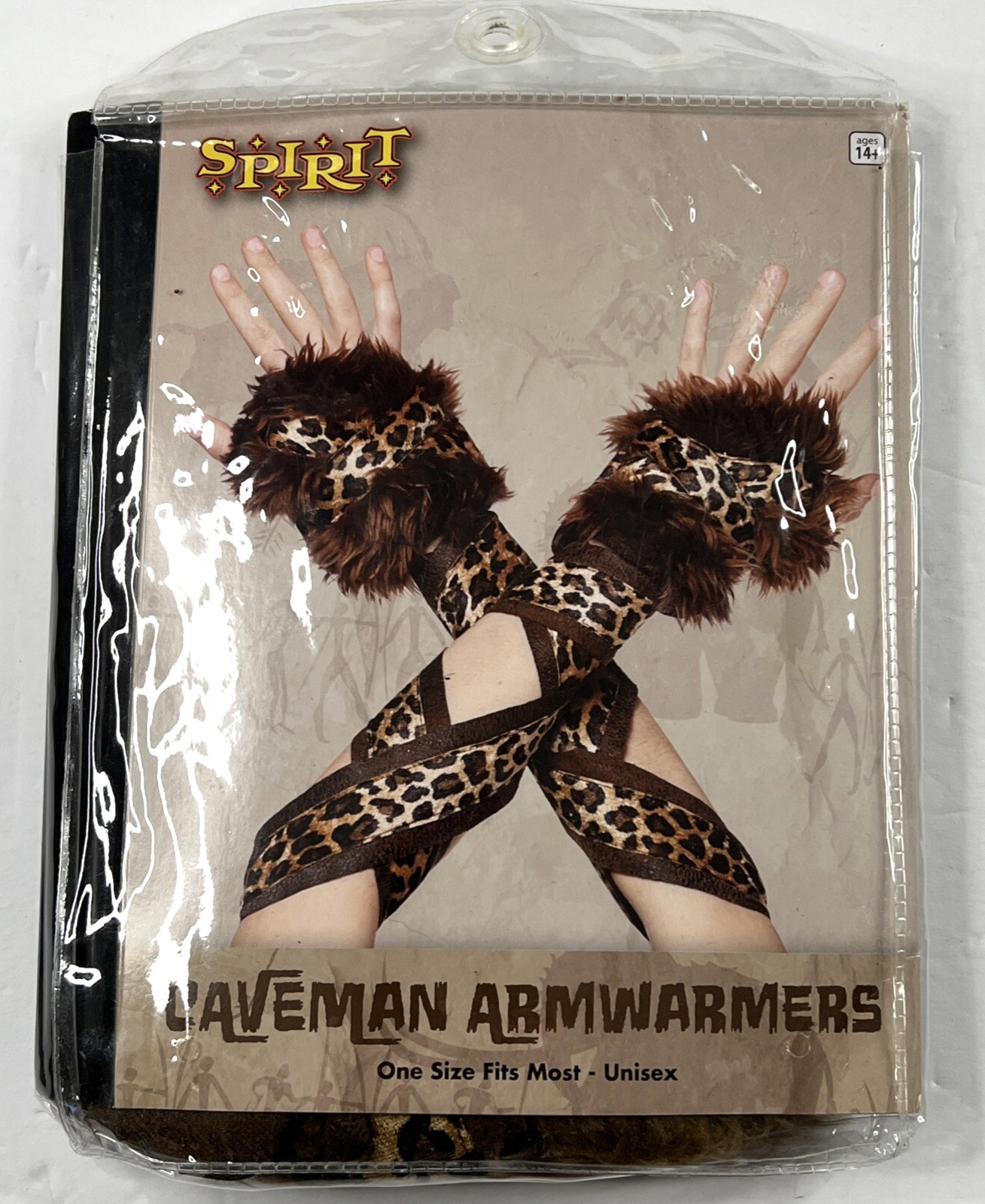 Unisex Caveman Arm Warmers Costume Cosplay Animal Access Brand New