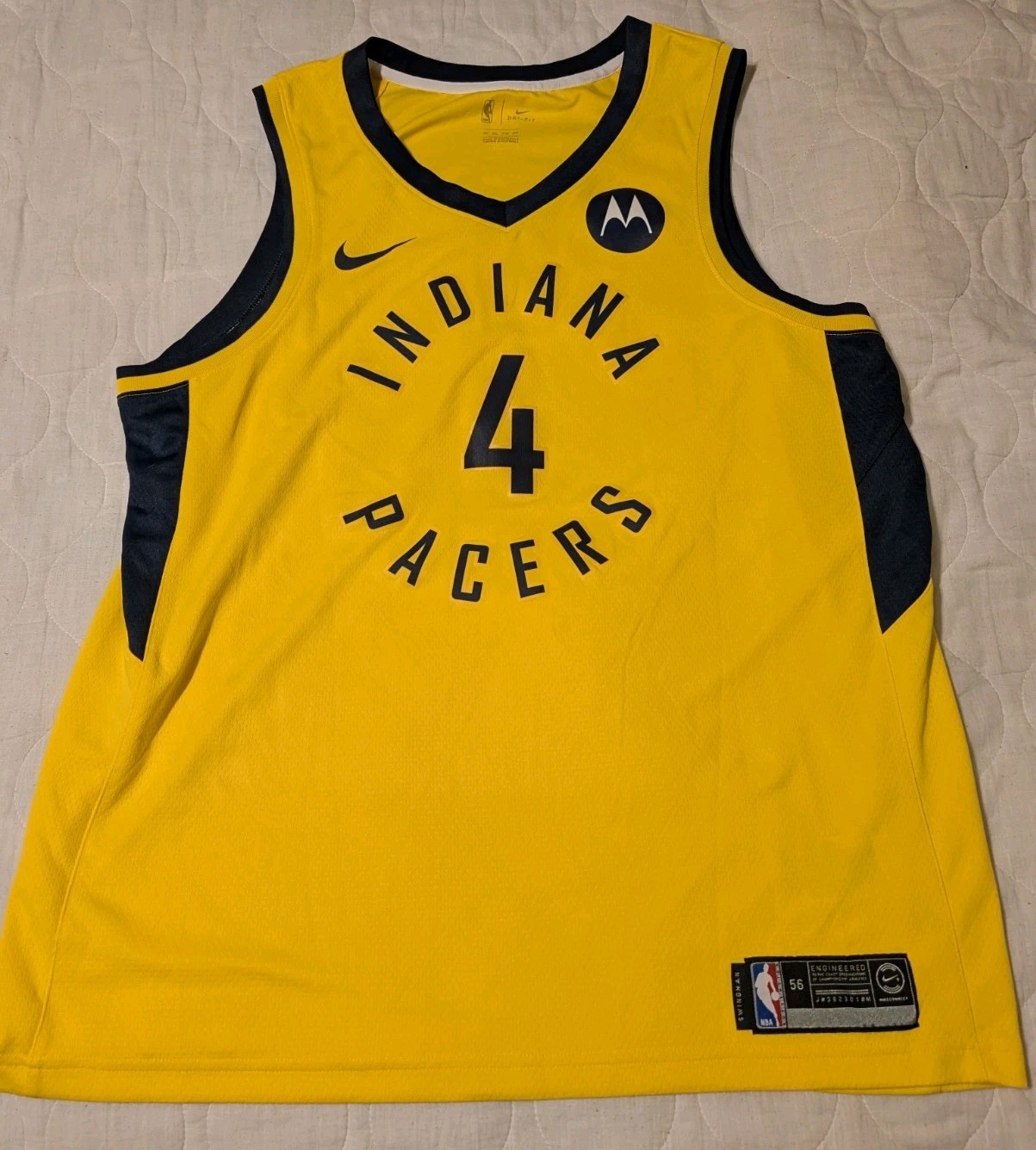 Indiana Pacers Victor Oladipo #4 Nike Swingman jersey in Pacers yellow