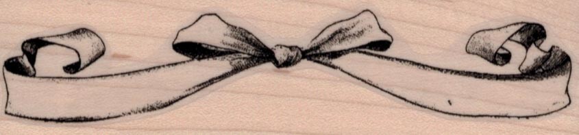 Long Bow 1 1/4 x 4 14" Rubber Stamp, Mixed Media