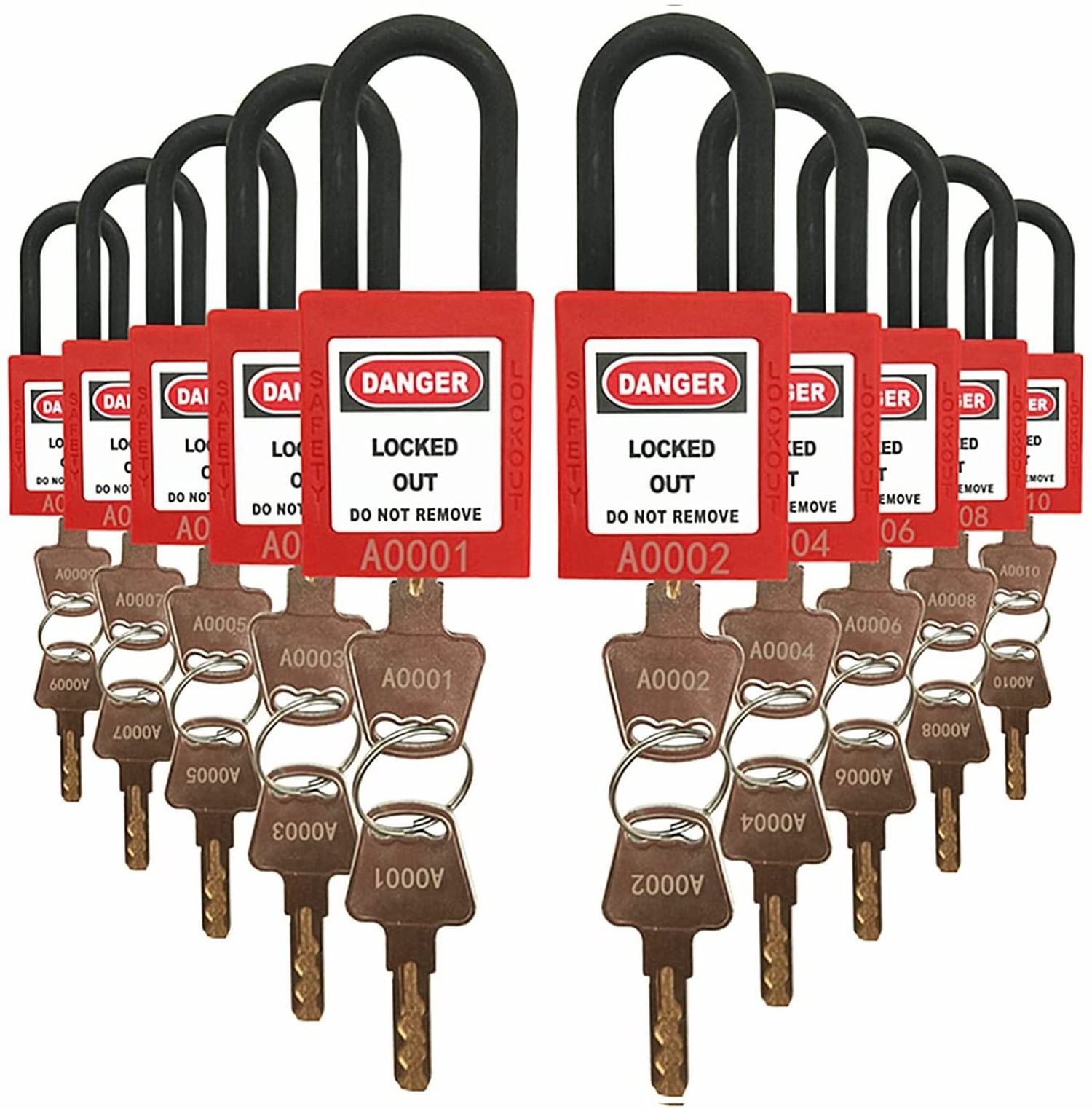 SAFBY Lockout Tagout Locks Loto Safety Padlock, Keyed Differently, OSHA Loto ...