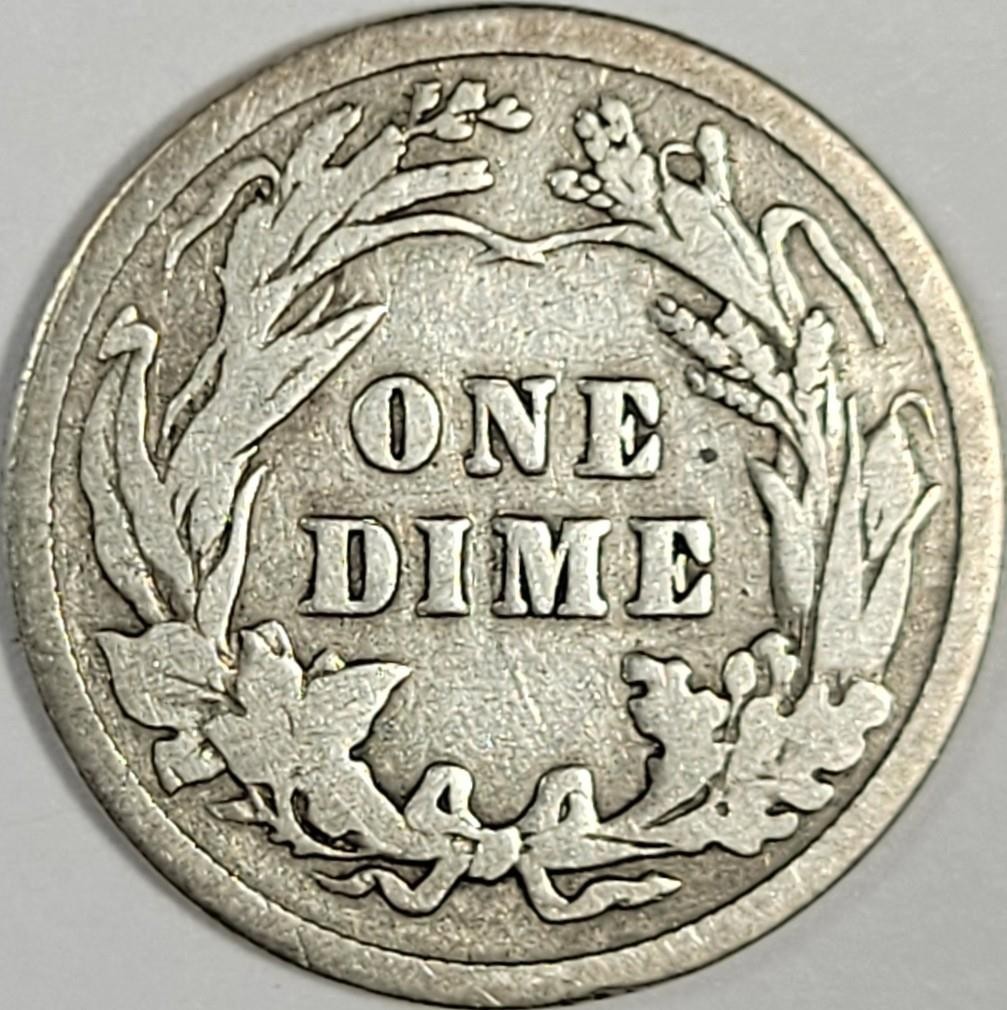 1915 Barber Dime - ** F+ ** Solid Silver Dime