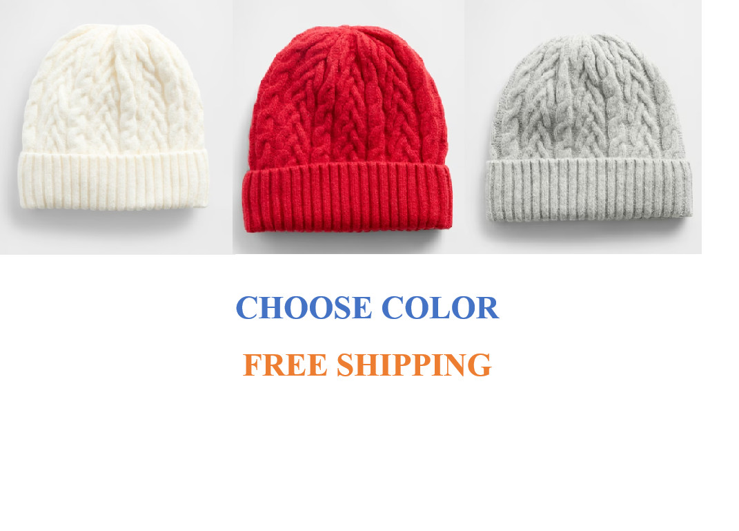Unisex s GAP CashSoft Cable-Knit Beanie - CHOOSE COLOR & FREE SHIPPING