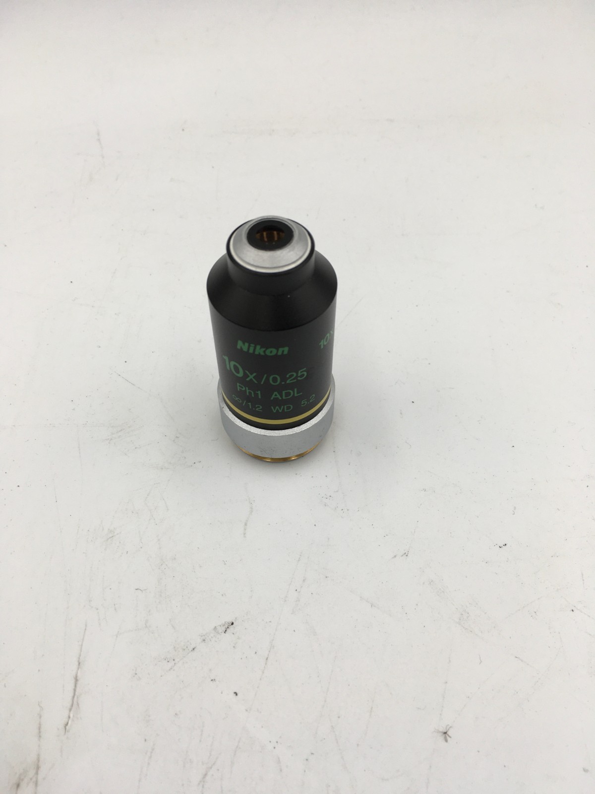 Nikon 10x/0.25 Ph1 ADL ∞/1.2 WD 5.2 Phase Contrast 10x Objective USED GOOD RS