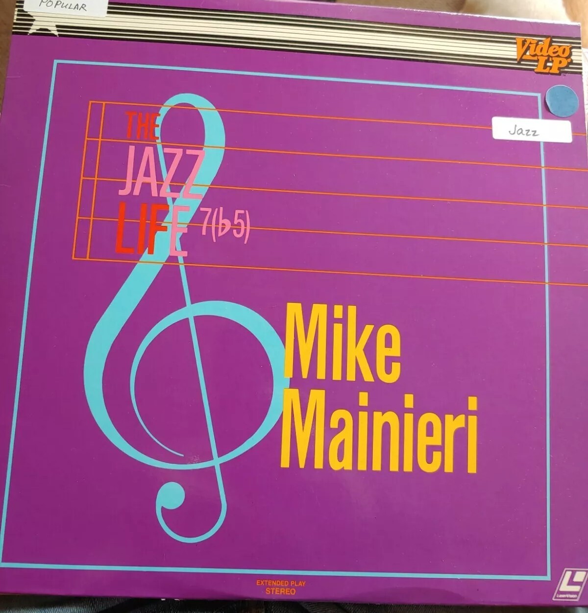 The Jazz Life Mike Mainieri Laserdisc LD VG Condition Music Very Rare