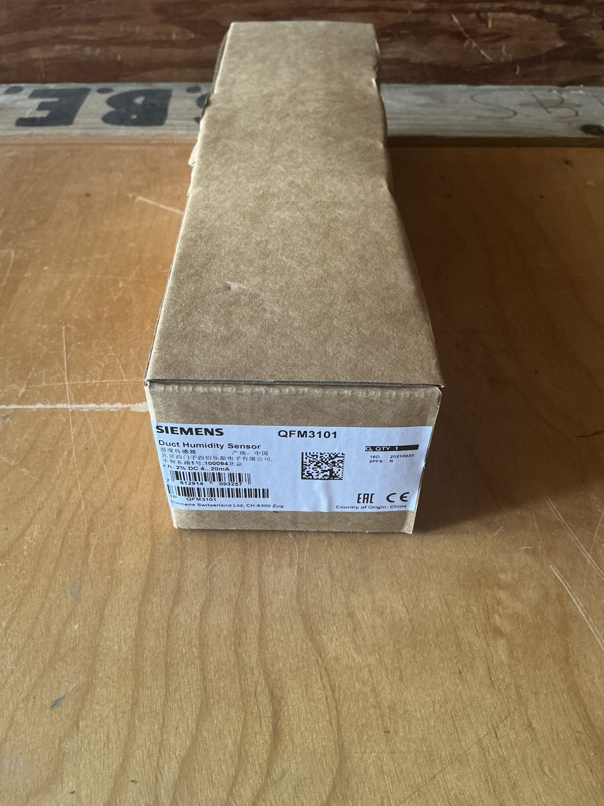 Siemens QFM3101 Duct Humidity Sensor
