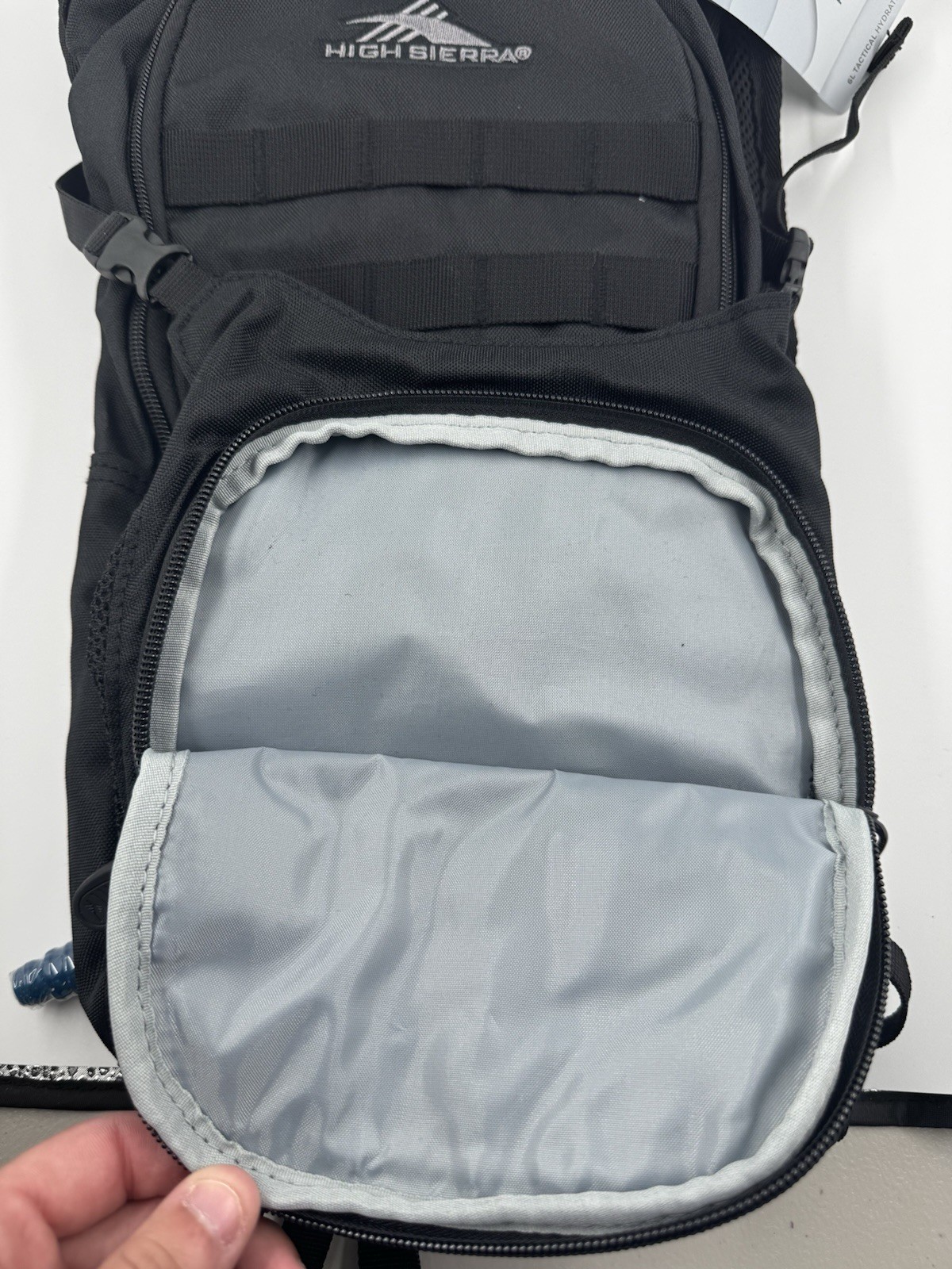 High Sierra Hydration Backpack 2 Liter Water Hiking Camping Backpack Black