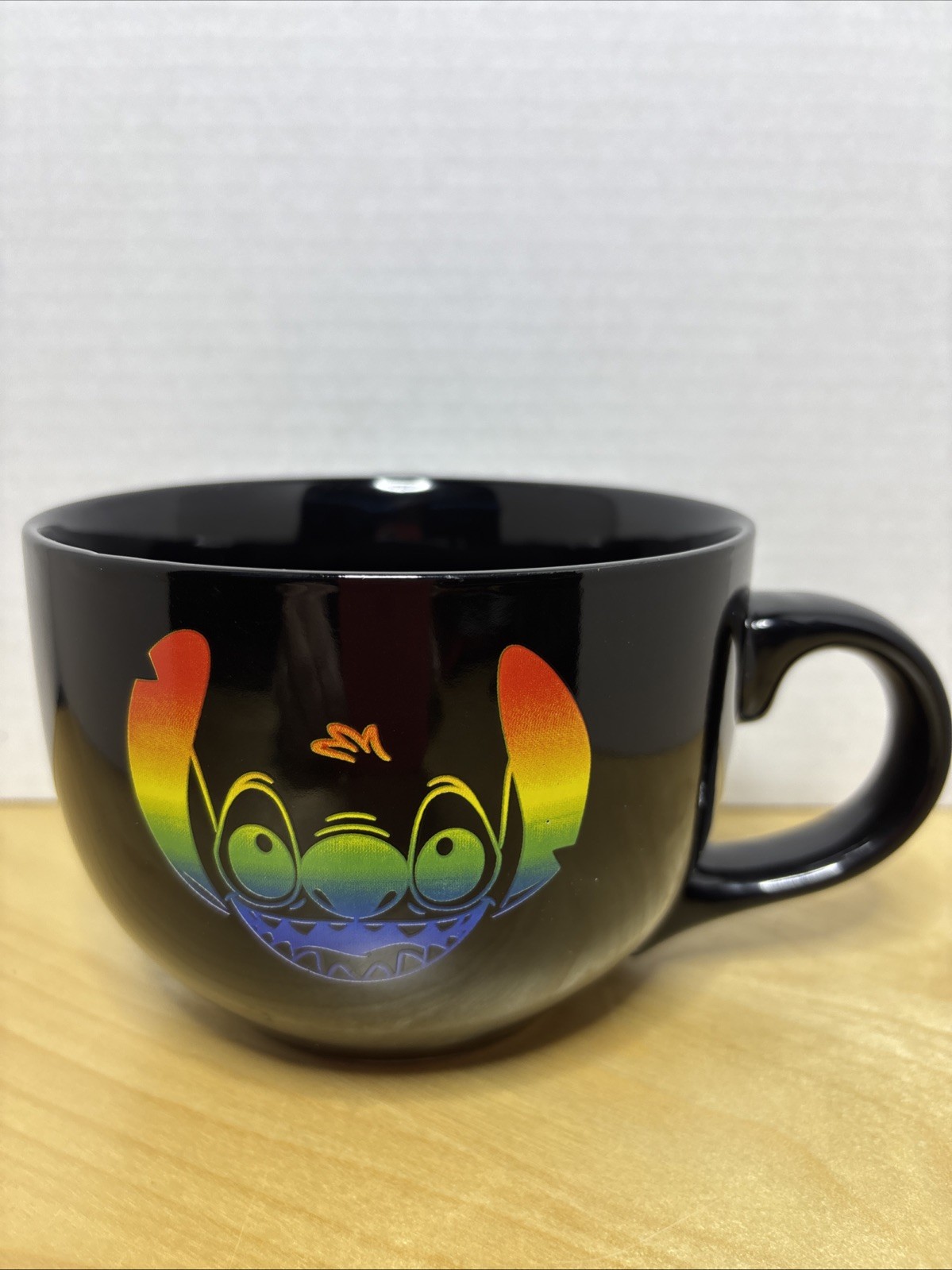 Disney Gay Pride Rainbow Collection Stitch Ohana Means Family Black Mug NEW