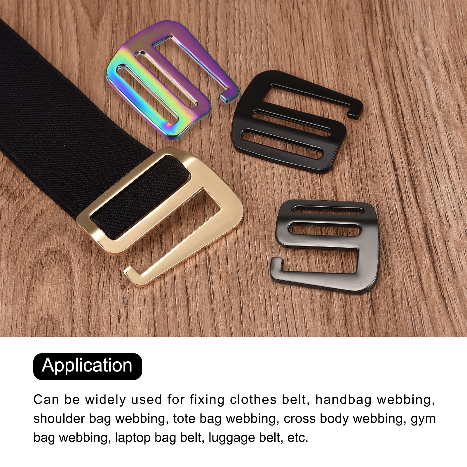 0.98" Webbing Release G Hook Buckle Adjuster for Backpack Strap, 2Pcs Multicolor